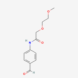 molecular formula C12H15NO4 B12601734 N-(4-Formylphenyl)-2-(2-methoxyethoxy)acetamide CAS No. 650628-84-5