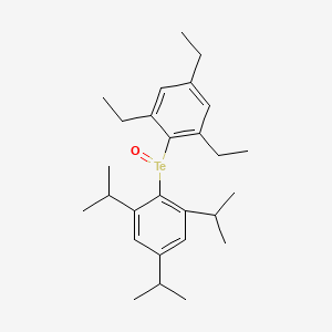 molecular formula C27H40OTe B12601736 1,3,5-Triethyl-2-[2,4,6-tri(propan-2-yl)benzene-1-tellurinyl]benzene CAS No. 645417-24-9