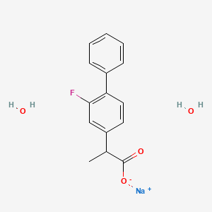 molecular formula C15H16FNaO4 B1260177 Flurbiprofen sodium dihydrate 