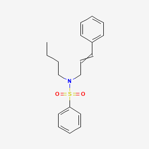 N-Butyl-N-(3-phenylprop-2-EN-1-YL)benzenesulfonamide