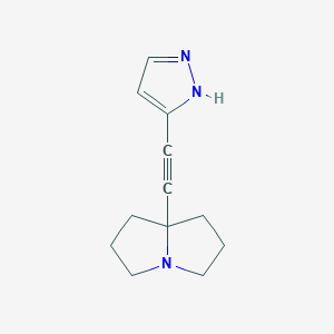 1H-Pyrrolizine, hexahydro-7a-(1H-pyrazol-3-ylethynyl)-