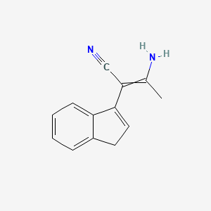 3-Amino-2-(1H-inden-3-YL)but-2-enenitrile