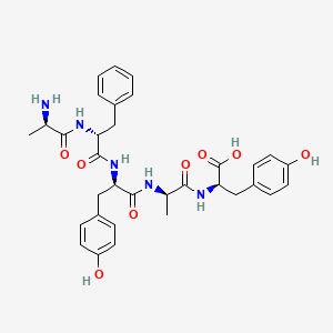 molecular formula C33H39N5O8 B12601952 D-Alanyl-D-phenylalanyl-D-tyrosyl-D-alanyl-D-tyrosine CAS No. 644997-20-6