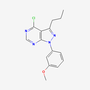 molecular formula C15H15ClN4O B12601956 4-Chloro-1-(3-methoxyphenyl)-3-propyl-1h-pyrazolo[3,4-d]pyrimidine CAS No. 650628-92-5