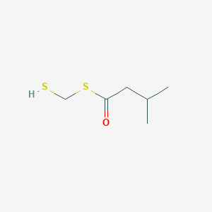 molecular formula C6H12OS2 B12601968 S-(Sulfanylmethyl) 3-methylbutanethioate CAS No. 650607-76-4