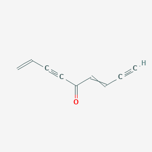 molecular formula C9H6O B12601974 Nona-1,6-diene-3,8-diyn-5-one CAS No. 881038-11-5