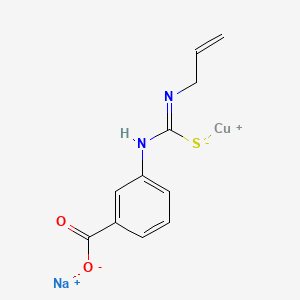 molecular formula C11H10CuN2NaO2S B1260199 Allocupreide Sodium CAS No. 5965-40-2