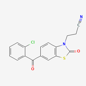 molecular formula C17H11ClN2O2S B12601991 3-[6-(2-Chlorobenzoyl)-2-oxo-1,3-benzothiazol-3(2H)-yl]propanenitrile CAS No. 648410-58-6