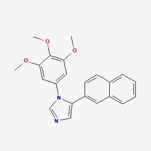 molecular formula C22H20N2O3 B12602017 5-(naphthalen-2-yl)-1-(3,4,5-trimethoxyphenyl)-1H-imidazole CAS No. 915954-53-9