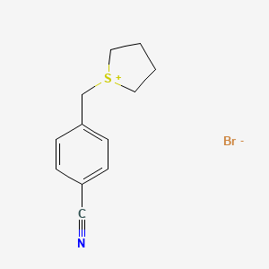 1-[(4-Cyanophenyl)methyl]thiolan-1-ium bromide