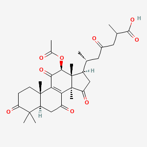 molecular formula C32H42O9 B1260209 灵芝酸 F CAS No. 98665-15-7