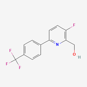 {3-Fluoro-6-[4-(trifluoromethyl)phenyl]pyridin-2-yl}methanol