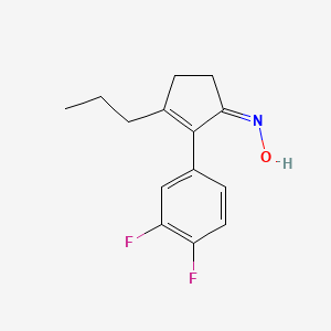 2-Cyclopenten-1-one, 2-(3,4-difluorophenyl)-3-propyl-, oxime