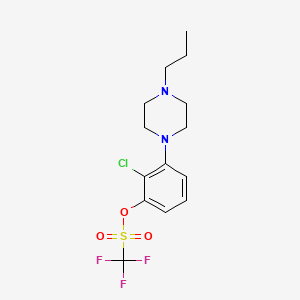 Methanesulfonic acid,1,1,1-trifluoro-, 2-chloro-3-(4-propyl-1-piperazinyl)phenyl ester