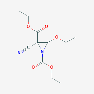 1,2-Aziridinedicarboxylic acid, 2-cyano-3-ethoxy-, diethyl ester