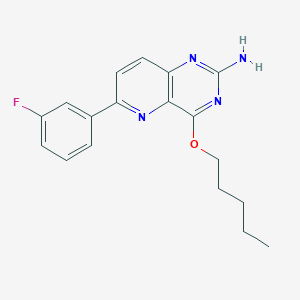 6-(3-Fluorophenyl)-4-(pentyloxy)pyrido[3,2-D]pyrimidin-2-amine