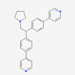 4,4'-{[2-(Pyrrolidin-1-yl)ethane-1,1-diyl]di(4,1-phenylene)}dipyridine