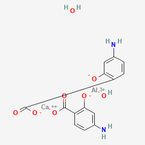molecular formula C14H13AlCaN2O8 B1260263 Aluminoparaaminosalicylate calcium anhydrous CAS No. 14641-21-5
