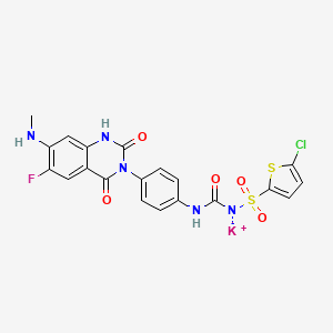 molecular formula C20H15ClFKN5O5S2 B1260264 Elinogrel potassium CAS No. 936501-01-8