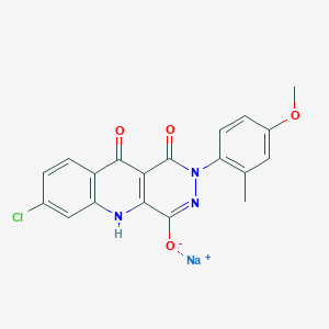 sodium;7-chloro-2-(4-methoxy-2-methylphenyl)-1,10-dioxo-5H-pyridazino[4,5-b]quinolin-4-olate