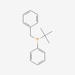 molecular formula C17H21P B12602943 Phosphine, (1,1-dimethylethyl)phenyl(phenylmethyl)- CAS No. 881407-43-8