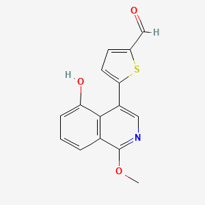 5-(5-Hydroxy-1-methoxyisoquinolin-4-yl)thiophene-2-carbaldehyde