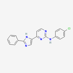 N-(4-chlorophenyl)-4-(2-phenyl-1H-imidazol-5-yl)pyrimidin-2-amine