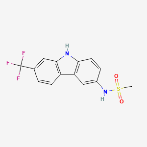 N-[7-(trifluoromethyl)-9H-carbazol-3-yl]methanesulfonamide