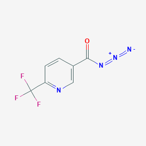 molecular formula C7H3F3N4O B12603062 6-(Trifluoromethyl)pyridine-3-carbonyl azide CAS No. 648423-75-0