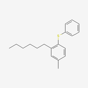 2-Hexyl-4-methyl-1-(phenylsulfanyl)benzene