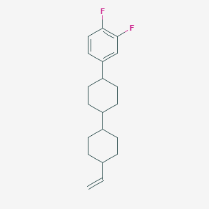 molecular formula C20H26F2 B126032 反式、反式-4-(3,4-二氟苯基)-4'-乙烯基-1,1'-联(环己烷) CAS No. 142400-92-8