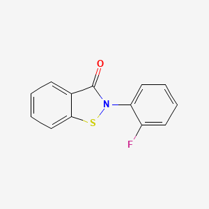 molecular formula C13H8FNOS B1260330 2-(2-Fluorophenyl)-1,2-benzothiazol-3-one 