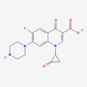 molecular formula C17H16FN3O4 B1260333 Oxo-ciprofloxacin 