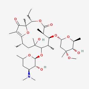 (1R,2S,5R,6S,7S,11S)-8-[(2S,3R,4S)-4-(dimethylamino)-3-hydroxy-6-methyloxan-2-yl]oxy-2-ethyl-9-hydroxy-6-[(2R,4R,5S,6S)-5-hydroxy-4-methoxy-4,6-dimethyloxan-2-yl]oxy-1,5,7,9,11,13-hexamethyl-3,15-dioxabicyclo[10.2.1]pentadec-12-ene-4,14-dione
