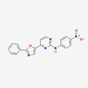 2-Pyrimidinamine, N-(4-nitrophenyl)-4-(2-phenyl-5-oxazolyl)-