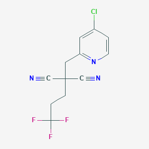 [(4-Chloropyridin-2-yl)methyl](3,3,3-trifluoropropyl)propanedinitrile