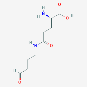 molecular formula C9H16N2O4 B1260344 gamma-Glutamyl-gamma-aminobutyraldehyde 