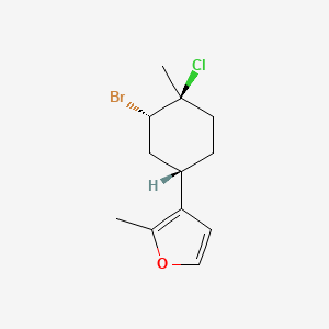 molecular formula C12H16BrClO B1260353 Furocaespitane CAS No. 51847-78-0