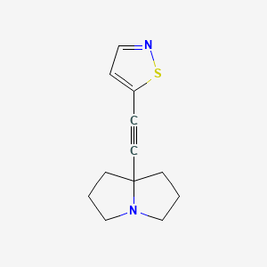 1H-Pyrrolizine, hexahydro-7a-(5-isothiazolylethynyl)-