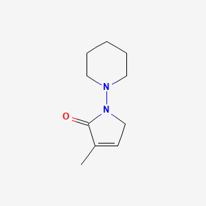 molecular formula C10H16N2O B12603578 3-Methyl-1-(piperidin-1-yl)-1,5-dihydro-2H-pyrrol-2-one CAS No. 918638-11-6