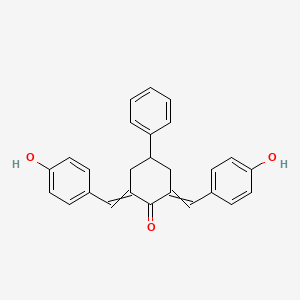 2,6-Bis[(4-hydroxyphenyl)methylidene]-4-phenylcyclohexan-1-one