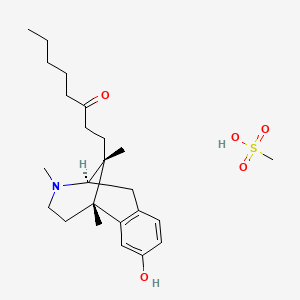 molecular formula C24H39NO5S B1260363 Tonazocine mesylate 