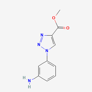 molecular formula C10H10N4O2 B1260364 1-(3-氨基苯基)-4-三唑羧酸甲酯 