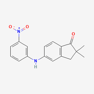 2,2-Dimethyl-5-(3-nitroanilino)-2,3-dihydro-1H-inden-1-one