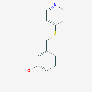 molecular formula C13H13NOS B12603658 4-[(3-Methoxyphenyl)methylsulfanyl]pyridine CAS No. 646511-26-4