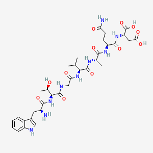 molecular formula C34H49N9O12 B12603681 H-Trp-Thr-Gly-Val-Ala-Gln-Asp-OH CAS No. 649538-33-0