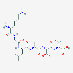 molecular formula C26H49N7O8 B12603690 L-Lysylglycyl-L-leucyl-L-alanyl-L-threonyl-L-valine CAS No. 648441-78-5