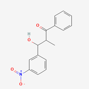 molecular formula C16H15NO4 B12603698 3-Hydroxy-2-methyl-3-(3-nitrophenyl)-1-phenylpropan-1-one CAS No. 648416-64-2