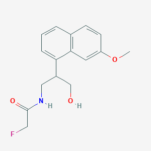 molecular formula C16H18FNO3 B1260372 2-氟-N-[3-羟基-2-(7-甲氧基-1-萘基)丙基]乙酰胺 
