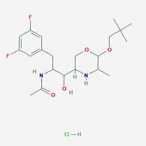 Acetamide, N-[(1S,2S)-1-[(3,5-difluorophenyl)methyl]-2-[(3R,5S,6R)-6-(2,2-dimethylpropoxy)-5-methyl-3-morpholinyl]-2-hydroxyethyl]-, (HCl salt)